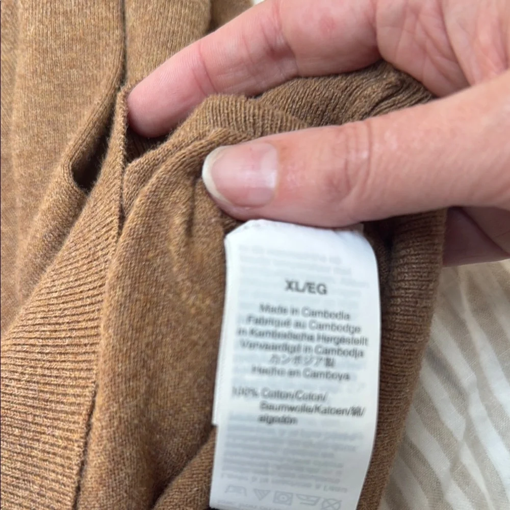 J. Crew Women's Tan Button-Up Cardigan - Picture 3 of 5